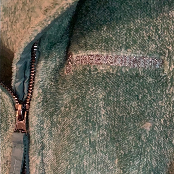 Blue fuzzy zip jacket from Free Country. - Picture 2 of 5